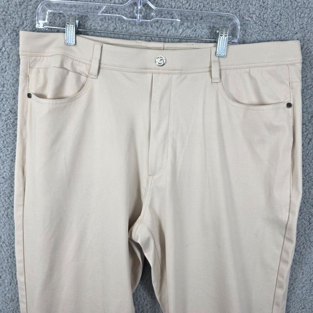 Collars and Co CEO Tech Pull On Pants Stone Beige Mens 38x30 - Picture 2 of 10
